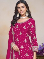 Rani Pink Chinon Plazzo Suit